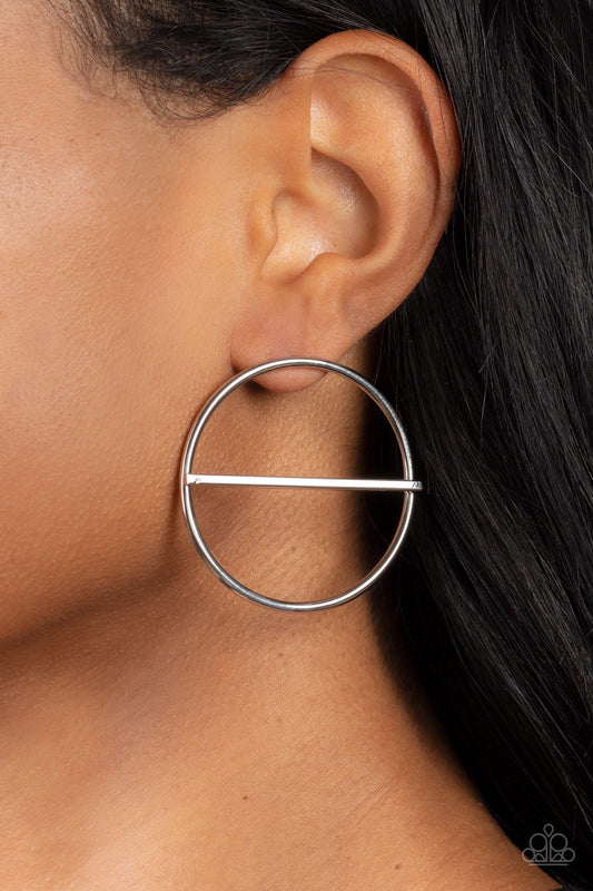 Dynamic Diameter Silver Earrings