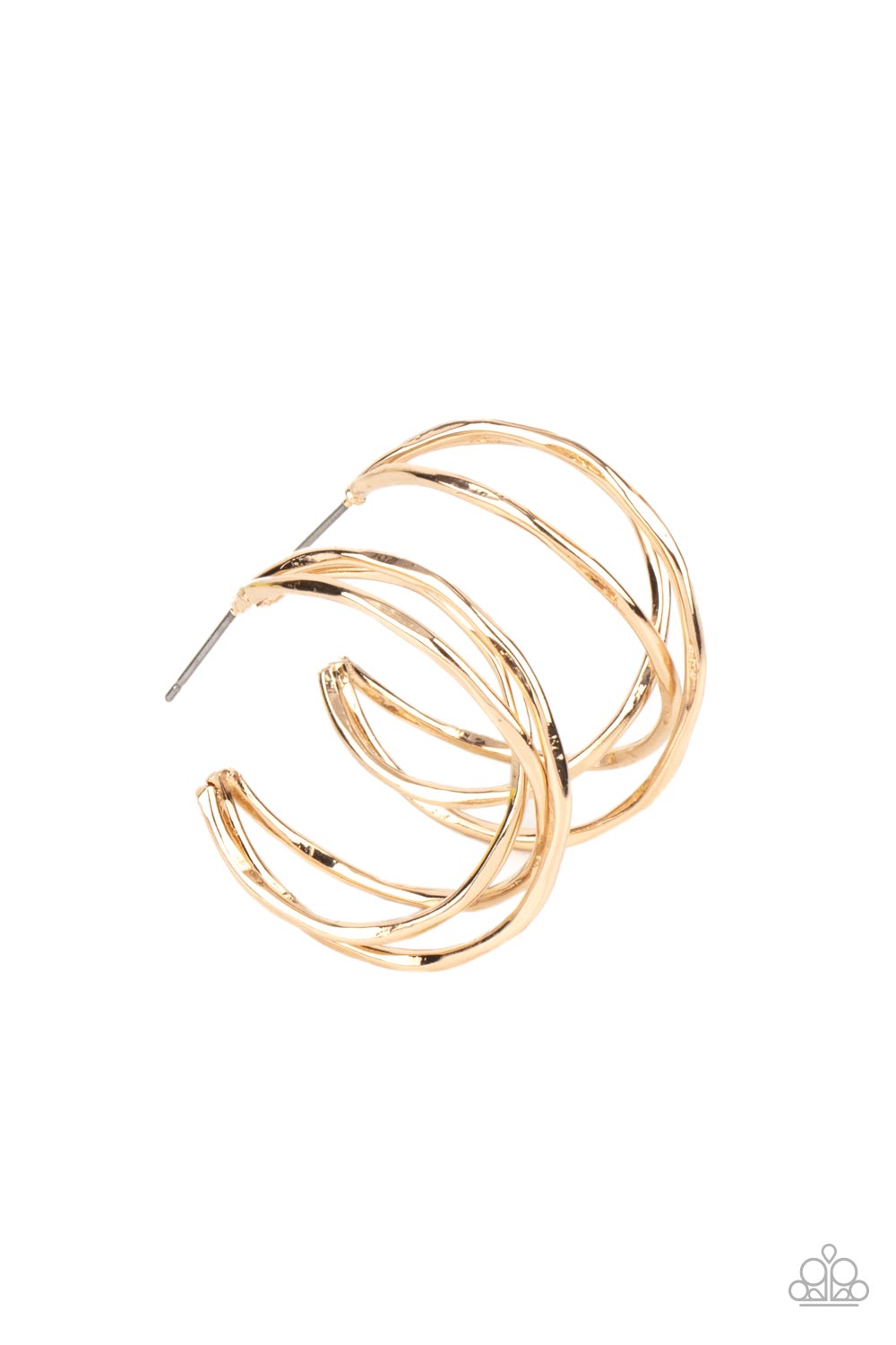 City Contour Gold Hoops