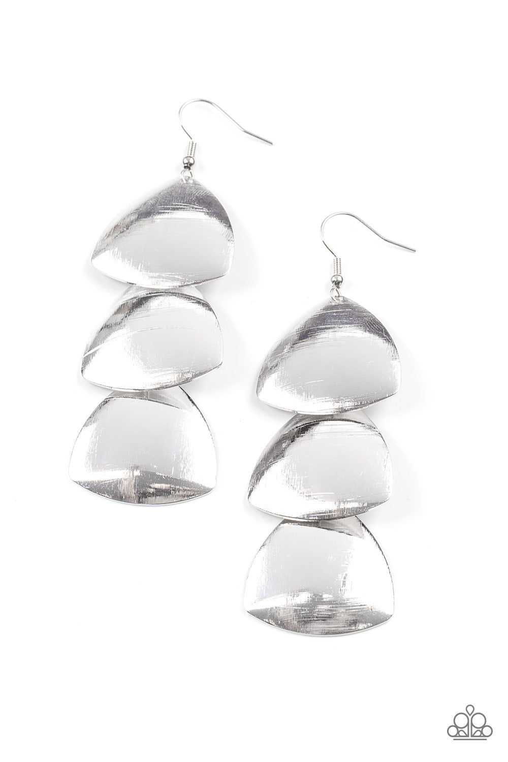 Modishly Metallic Silver Earrings