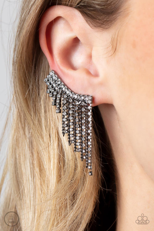 Thunderstruck Sparkle Gunmetal Ear Crawler