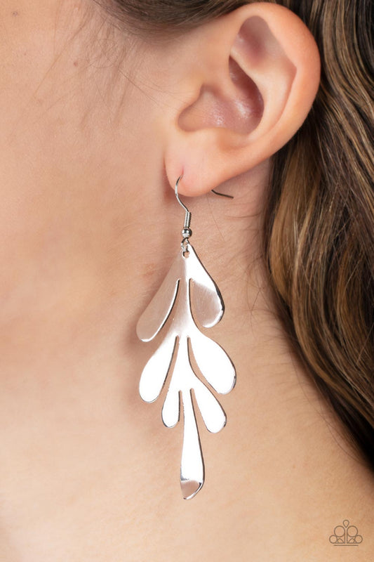 A FROND Farewell Silver Earrings