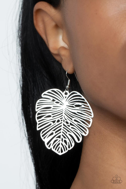 Palm Palmistry Silver Earrings