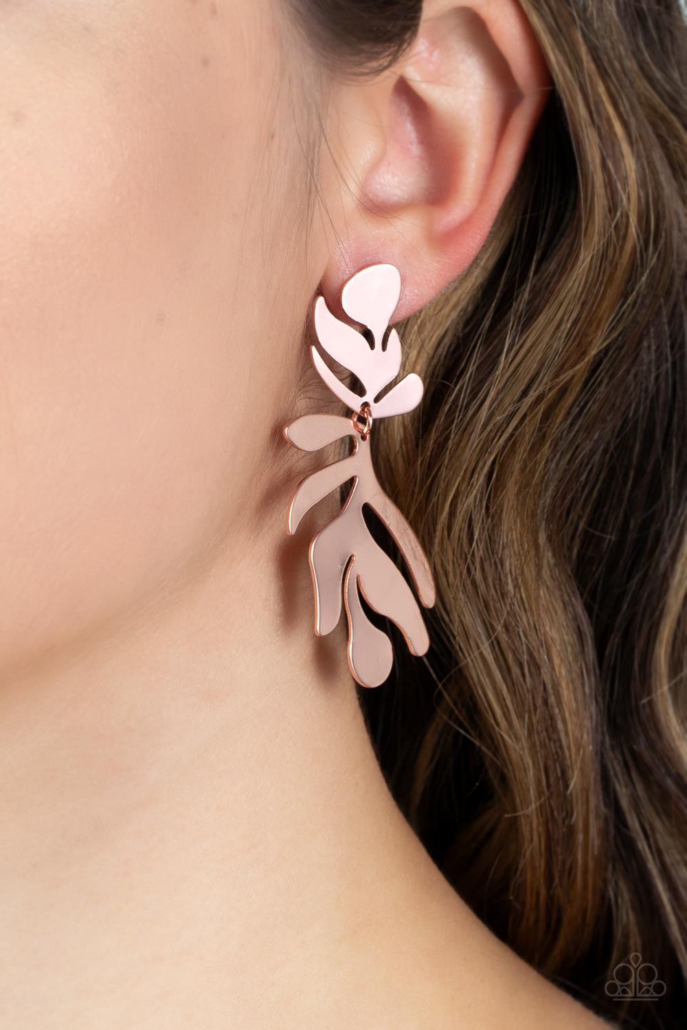 Palm Picnic Copper Earrings