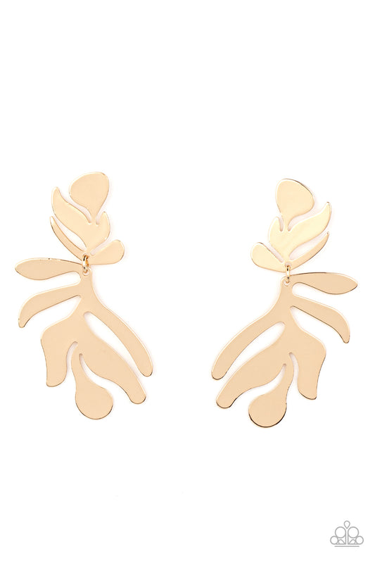 Palm Picnic Gold Earrings