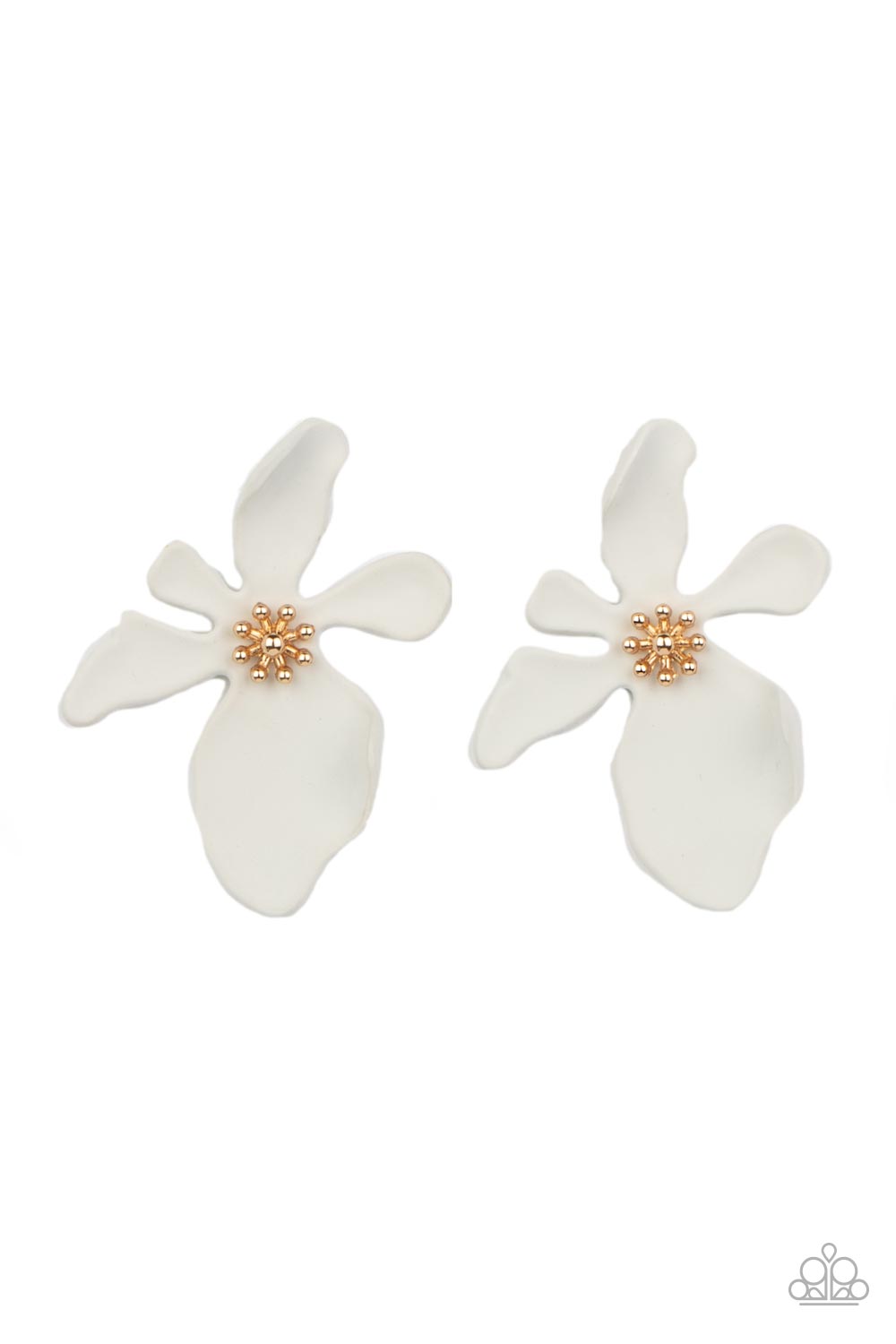 Hawaiian Heiress White Flower Earrings