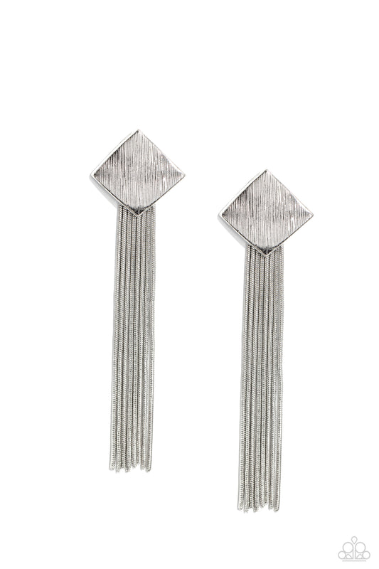 Experimental Elegance Silver Earrings