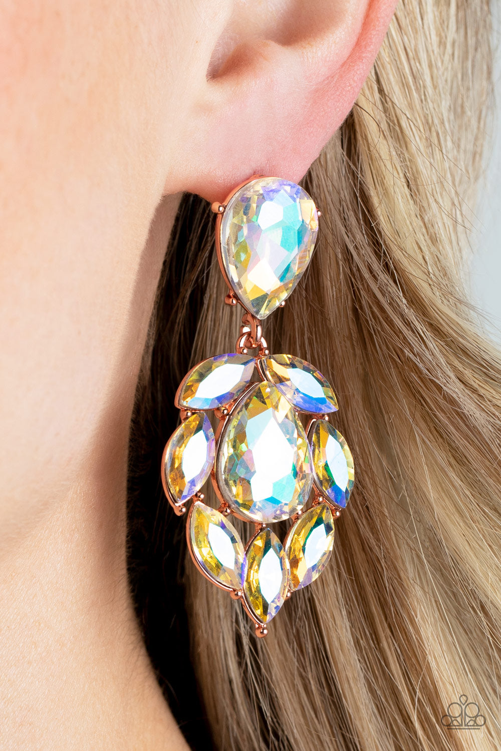 Galactic Go-Getter Copper Iridescent Earrings