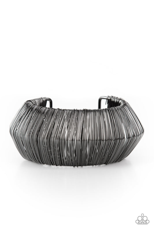 Wild About Wire Gunmetal Cuff Bracelet