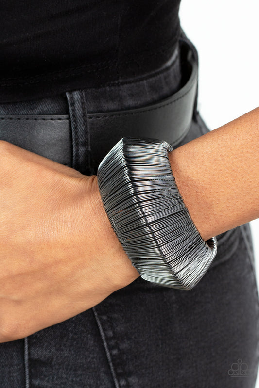 Wild About Wire Gunmetal Cuff Bracelet