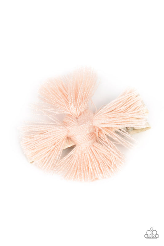 Tasseled Terrace Pink Fringe Hair Clip