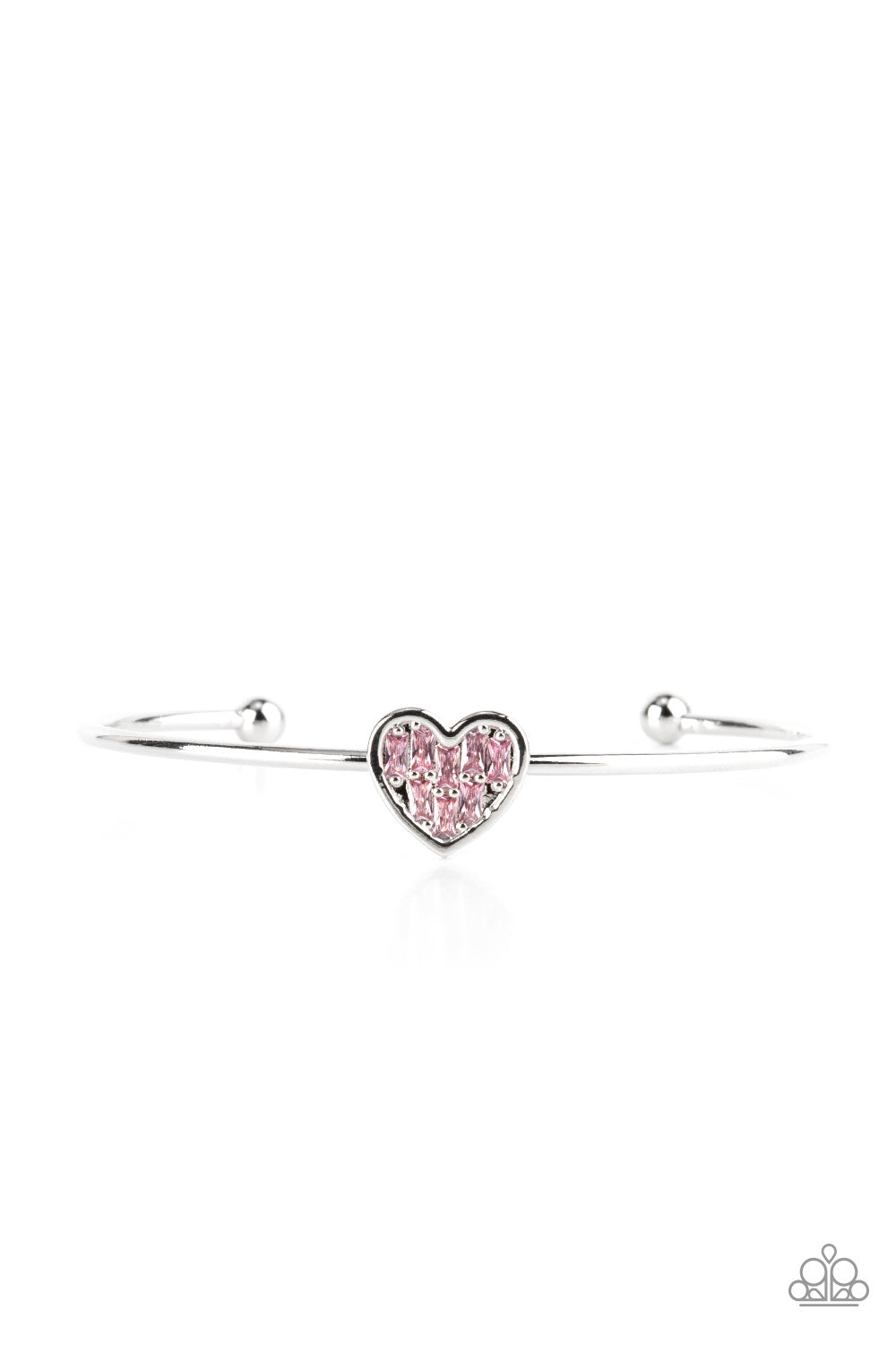 Heart of Ice Pink Heart Cuff Bracelet