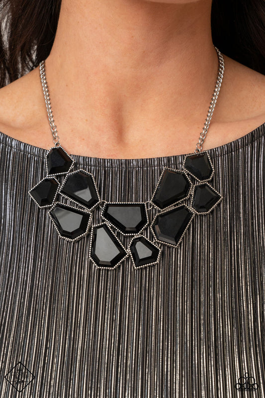 Double DEFACED Black Fashion Fix Necklace