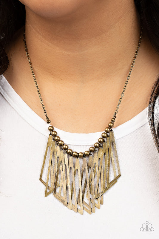 Industrial Jungle Brass Necklace