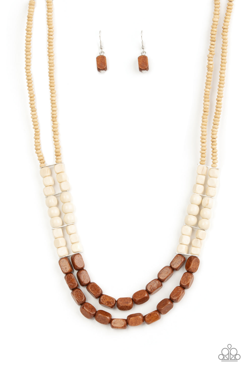 Bermuda Bellhop Brown Wood Necklace