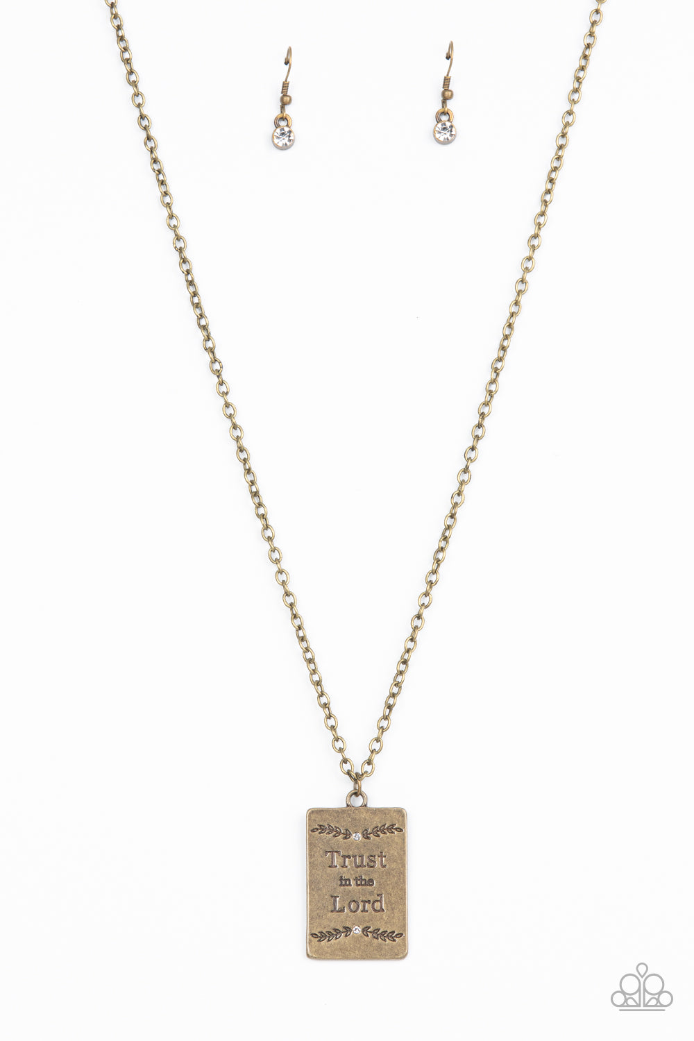 All About Trust Brass Inspirational Necklace