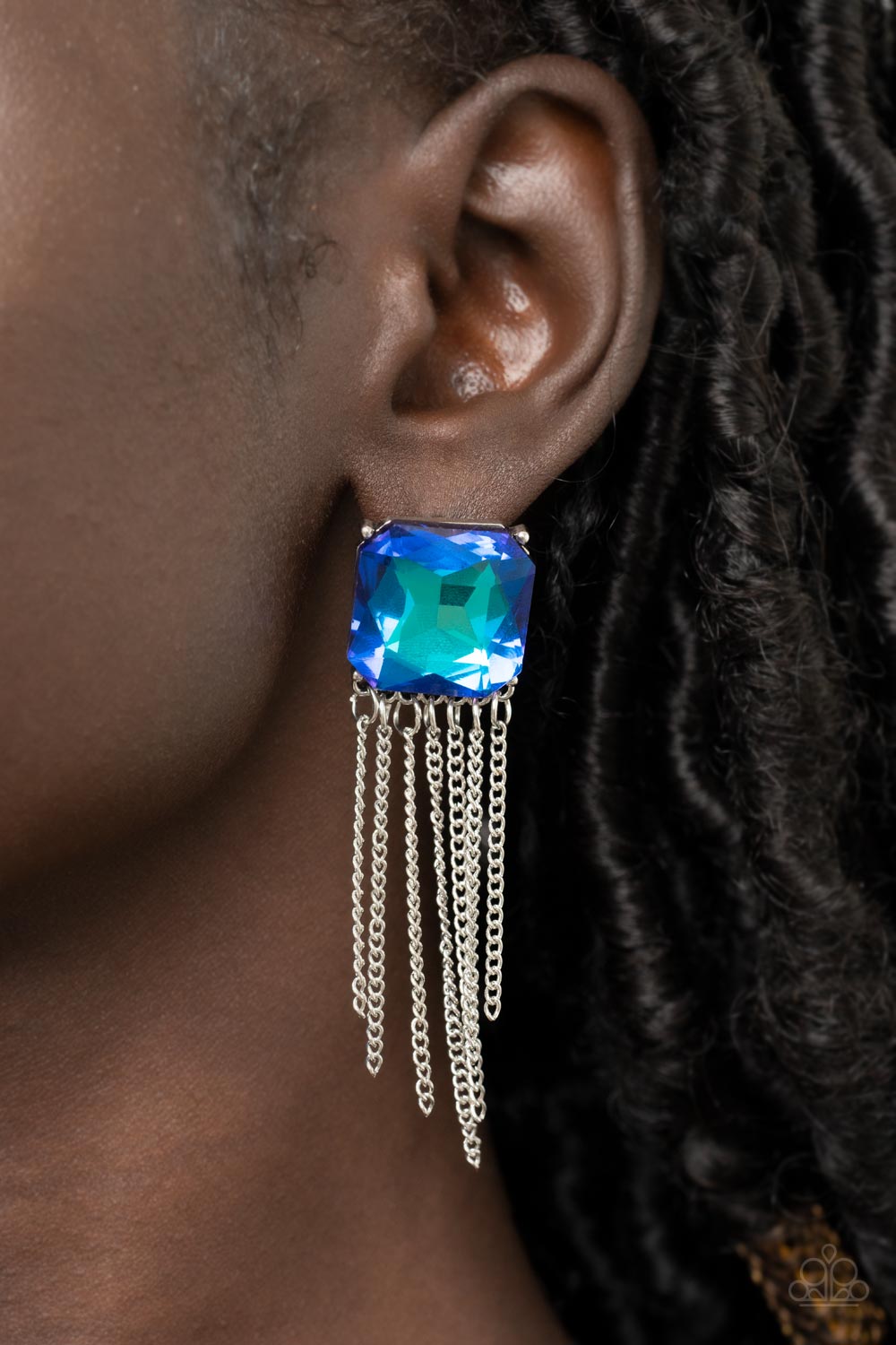 Supernova Novelty Blue Oil Spill Earrings