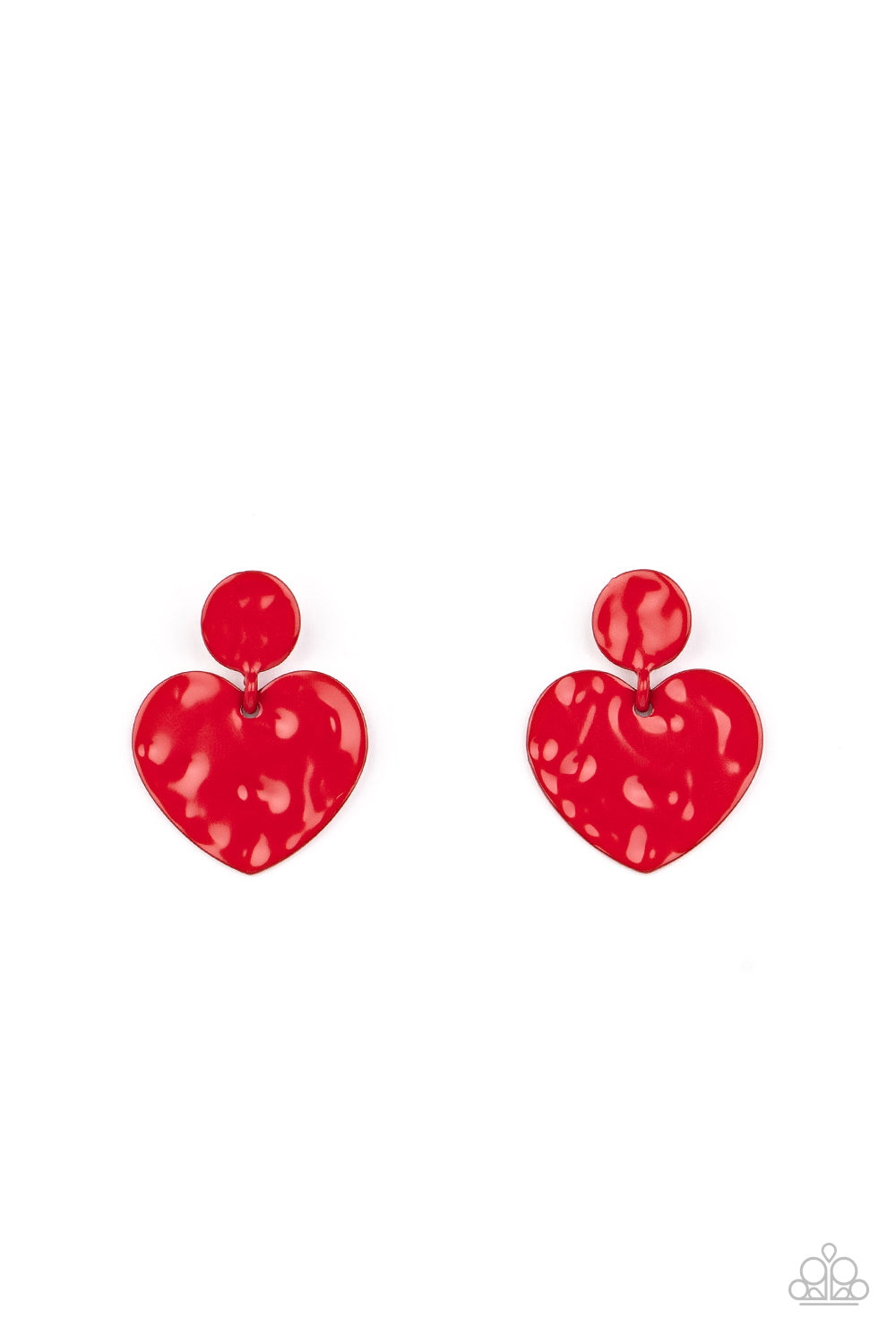 Just a Little Crush Red Heart Post Earrings