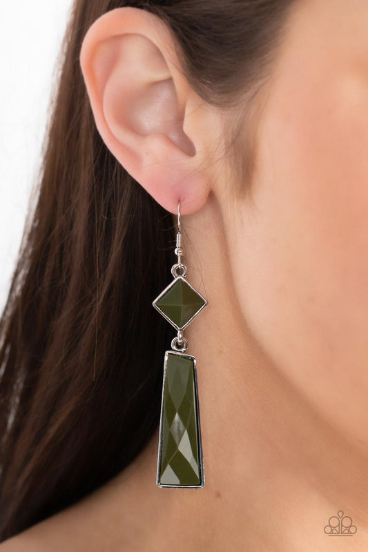 Hollywood Harmony Olive Green Earrings