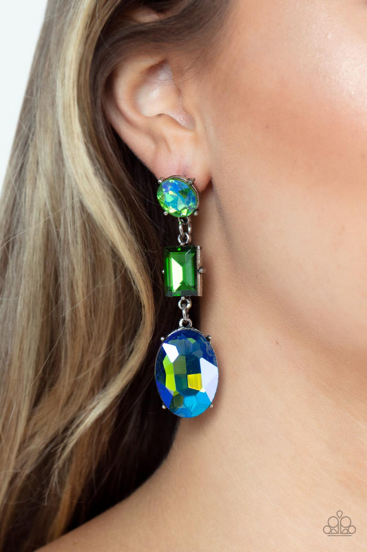 Extra Envious Green Multi Earrings