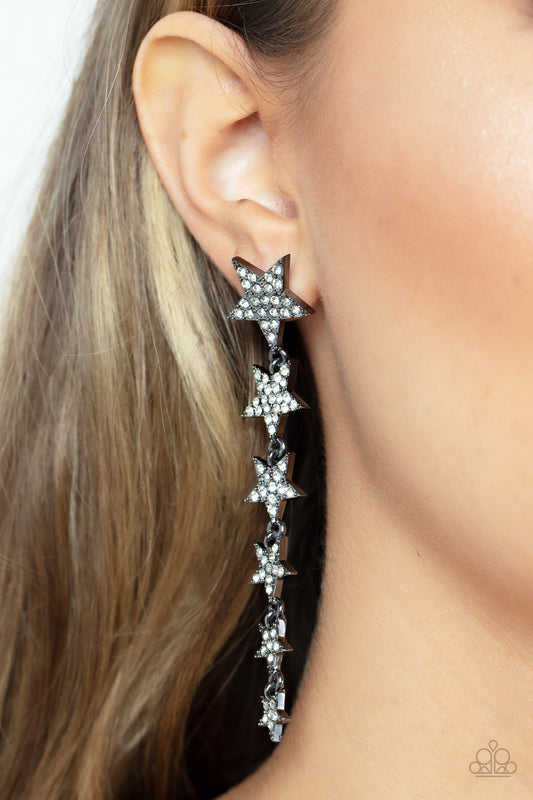 Americana Attitude Gunmetal Earrings