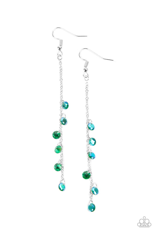 Extended Eloquence Green Multi Earrings