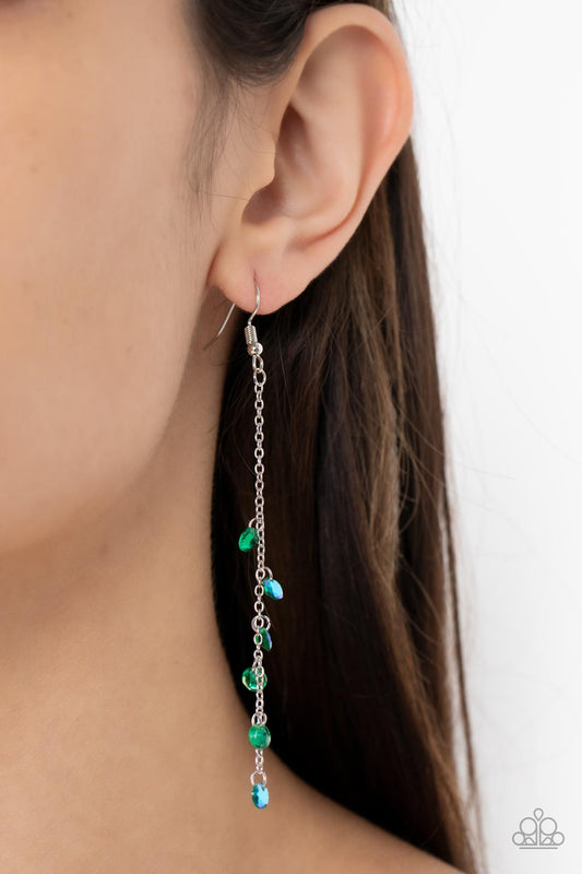 Extended Eloquence Green Multi Earrings