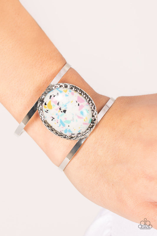 Tantalizingly Terrazzo Multi Confetti Cuff Bracelet