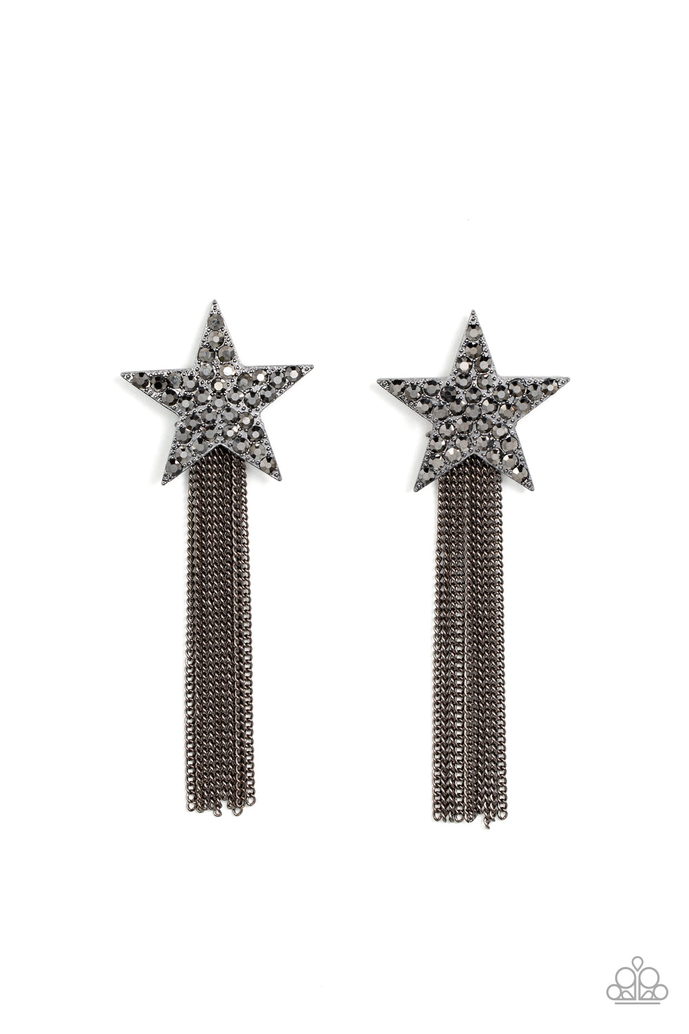 Superstar Solo Gunmetal Star Post Earrings