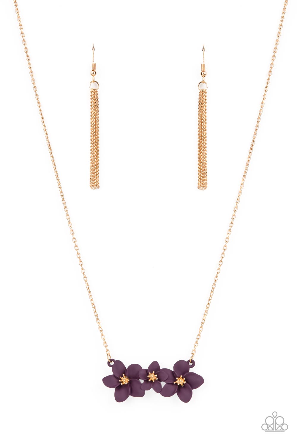 Petunia Picnic Purple Flower Necklace