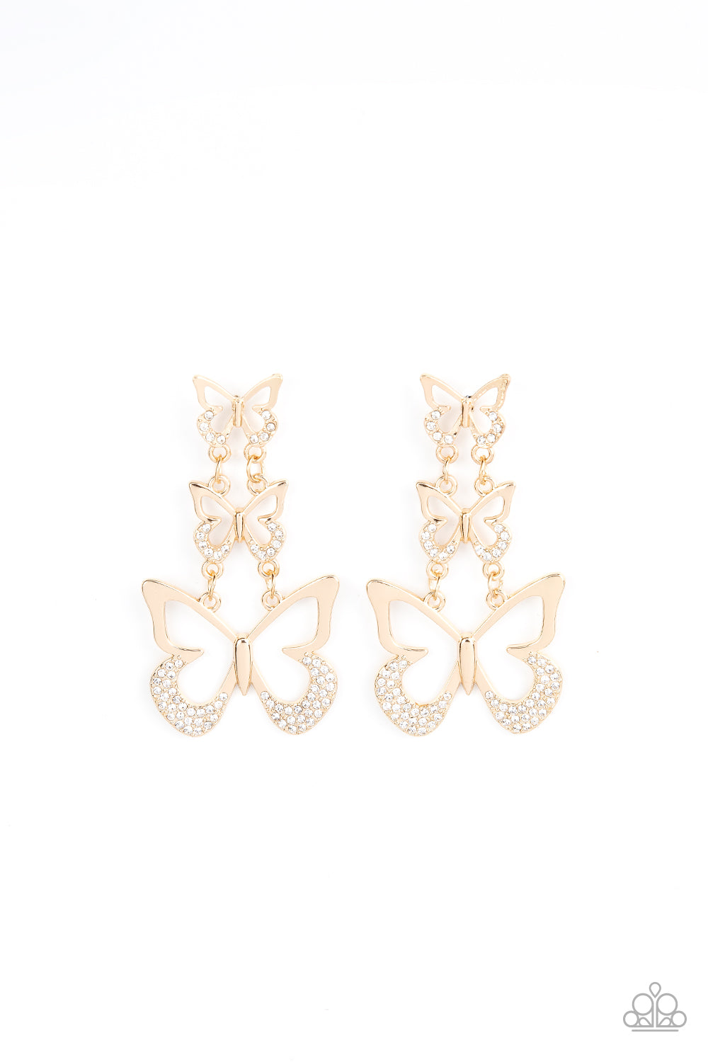 Flamboyant Flutter Gold Butterfly Earrings