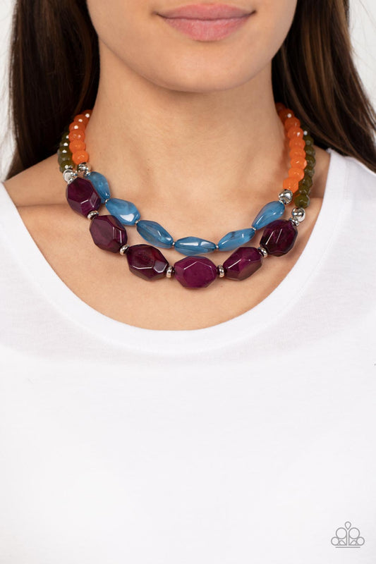 Tropical Trove Purple Multi Necklace