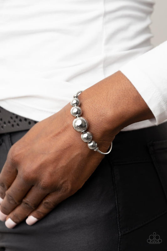 Bead Creed Silver Cuff Bracelet