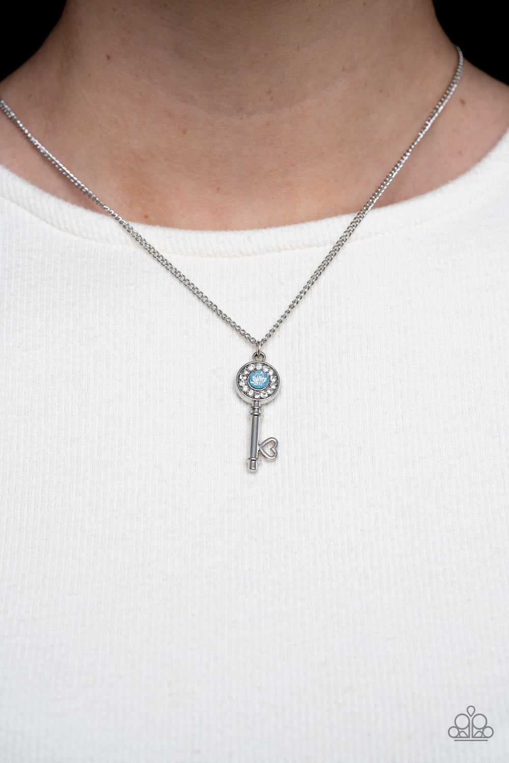 Prized Key Player Blue Necklace