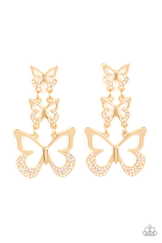 Flamboyant Flutter Multi Iridescent Butterfly Earrings