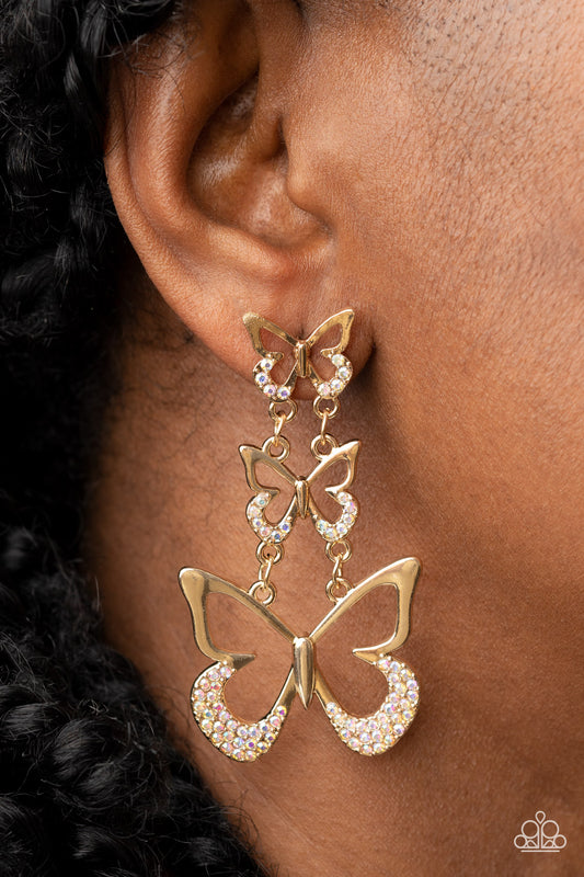 Flamboyant Flutter Multi Iridescent Butterfly Earrings