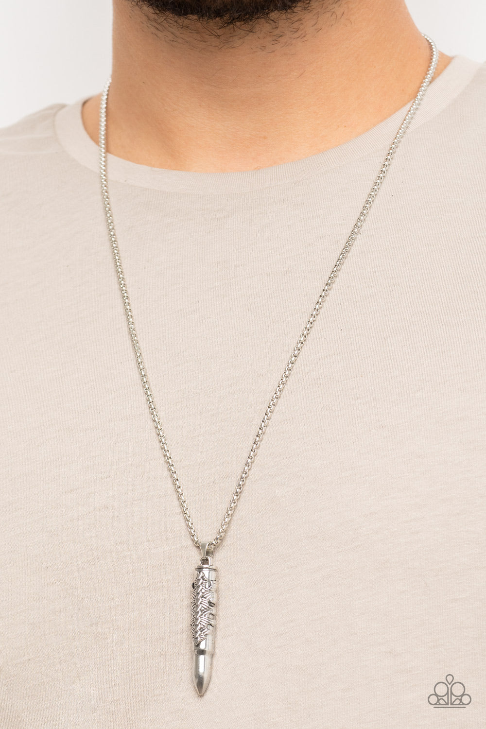 Mysterious Marksman Silver Urban Unisex Necklace