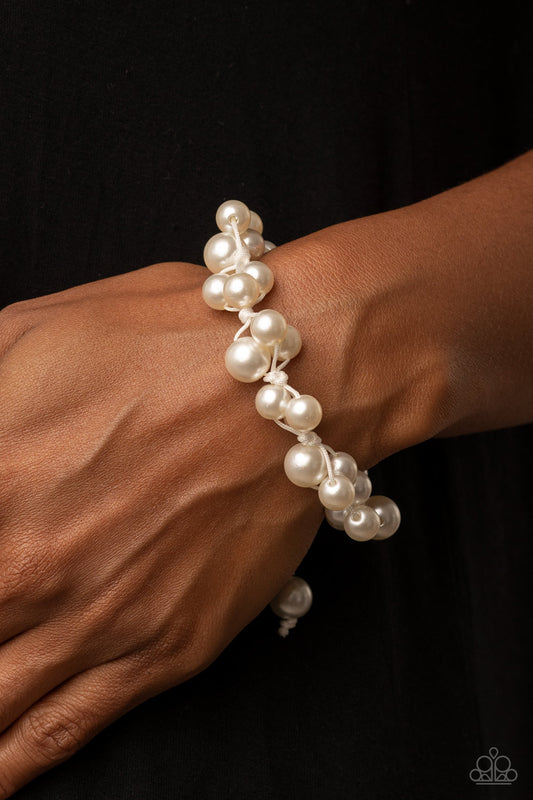 Vintage Versatility White Pearl Bracelet