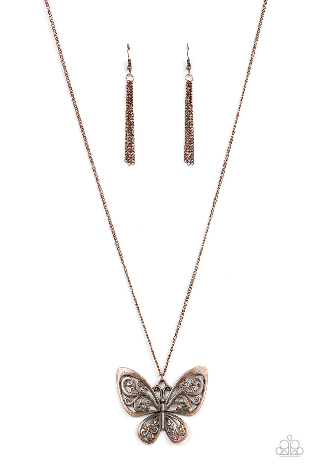 Butterfly Boutique Long Copper Necklace