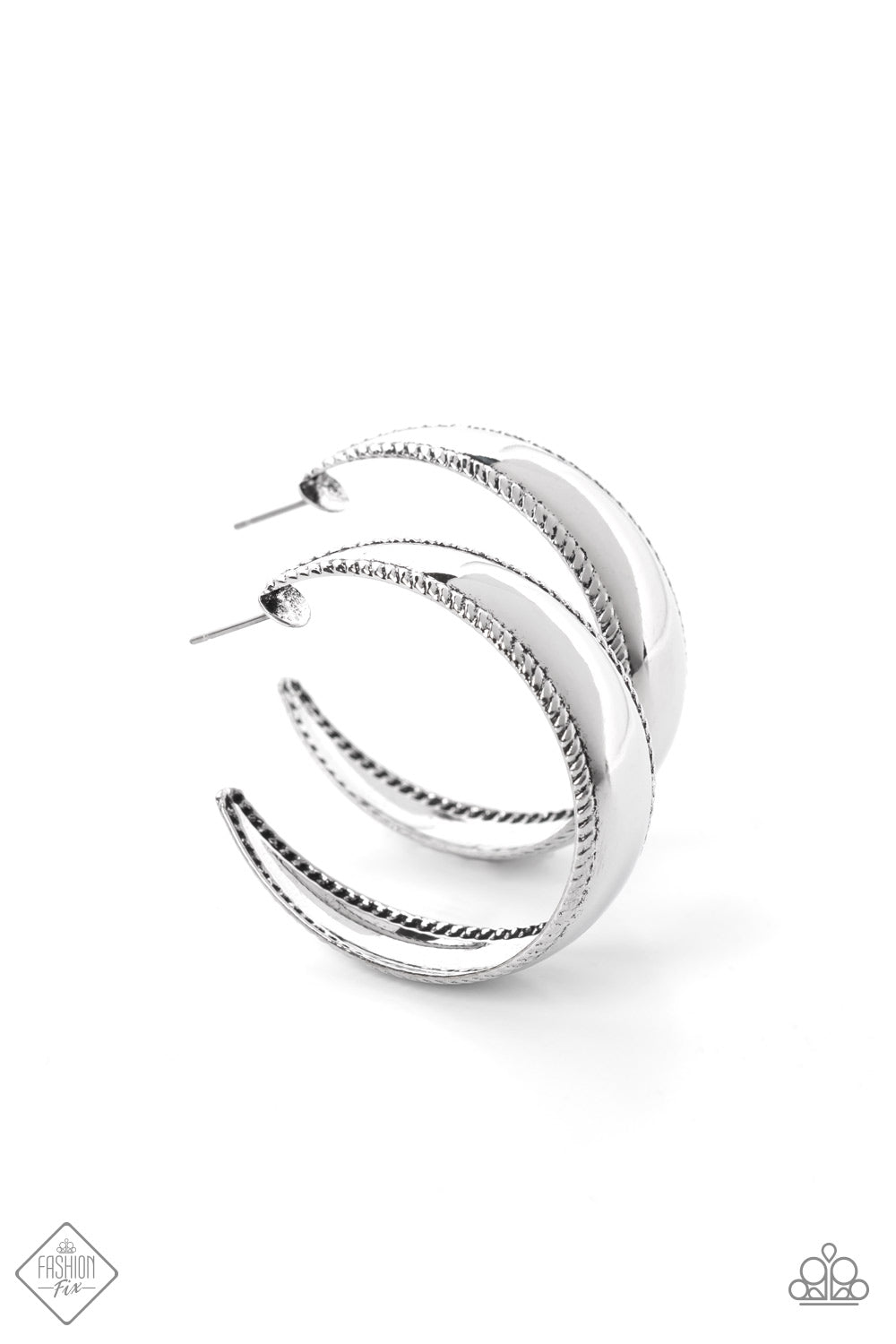 Dune Dynasty Silver Fashion Fix Hoops