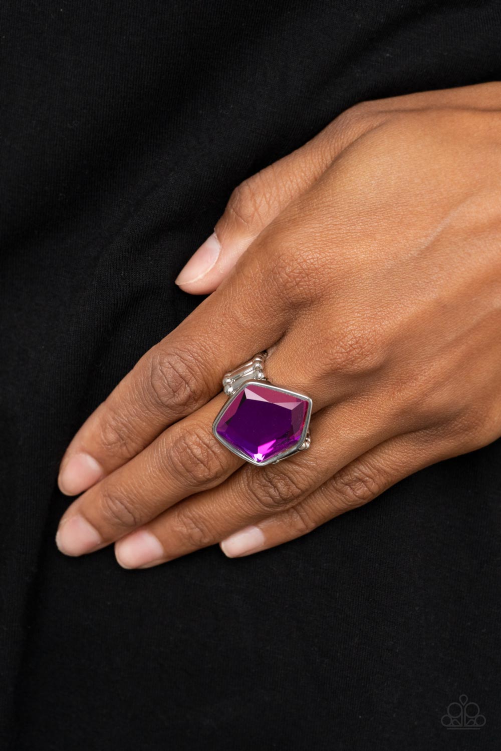 Abstract Escapade Purple Ring