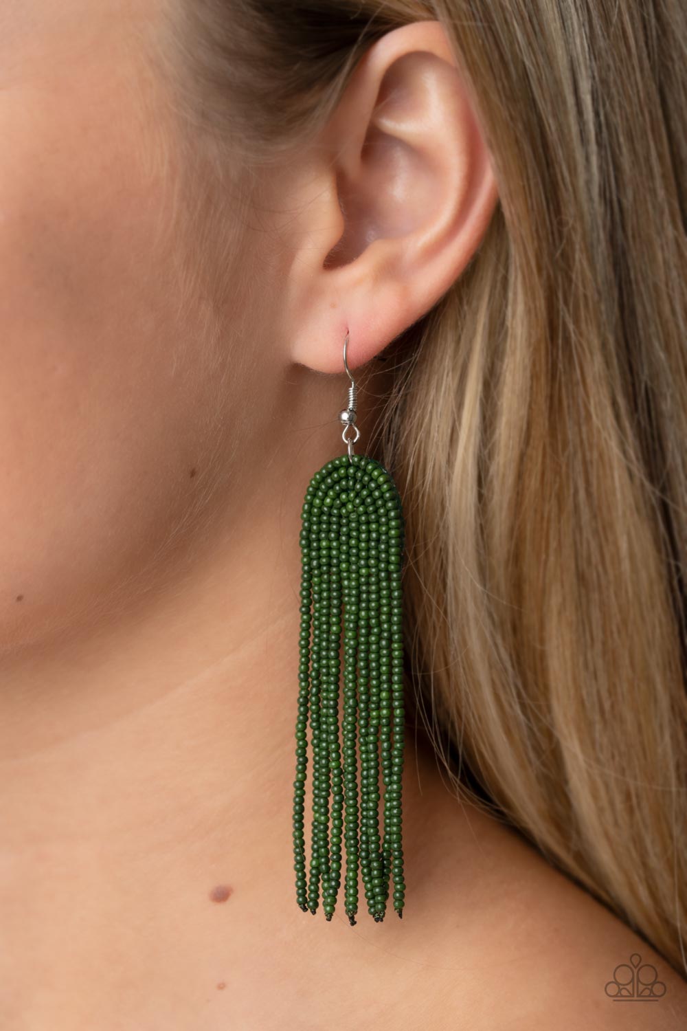 Right as RAINBOW Olive Green Earrings