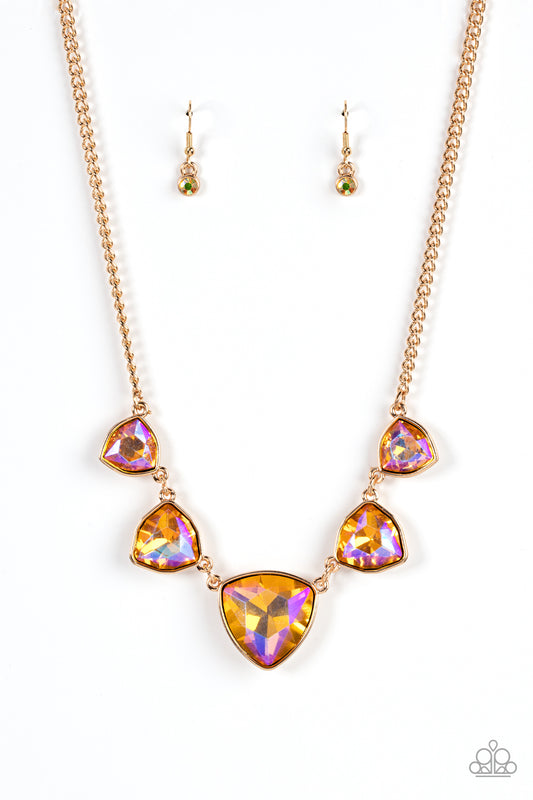 Cosmic Constellations Gold Iridescent Necklace