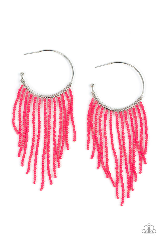 Saguaro Breeze Pink Seedbeads Earrings