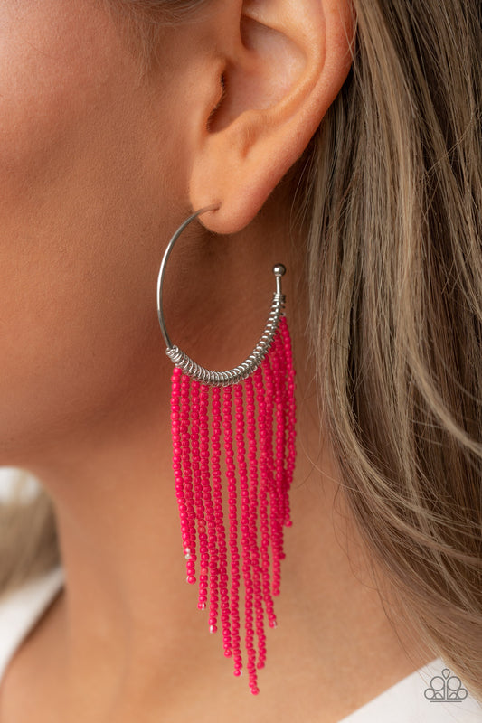 Saguaro Breeze Pink Seedbeads Earrings