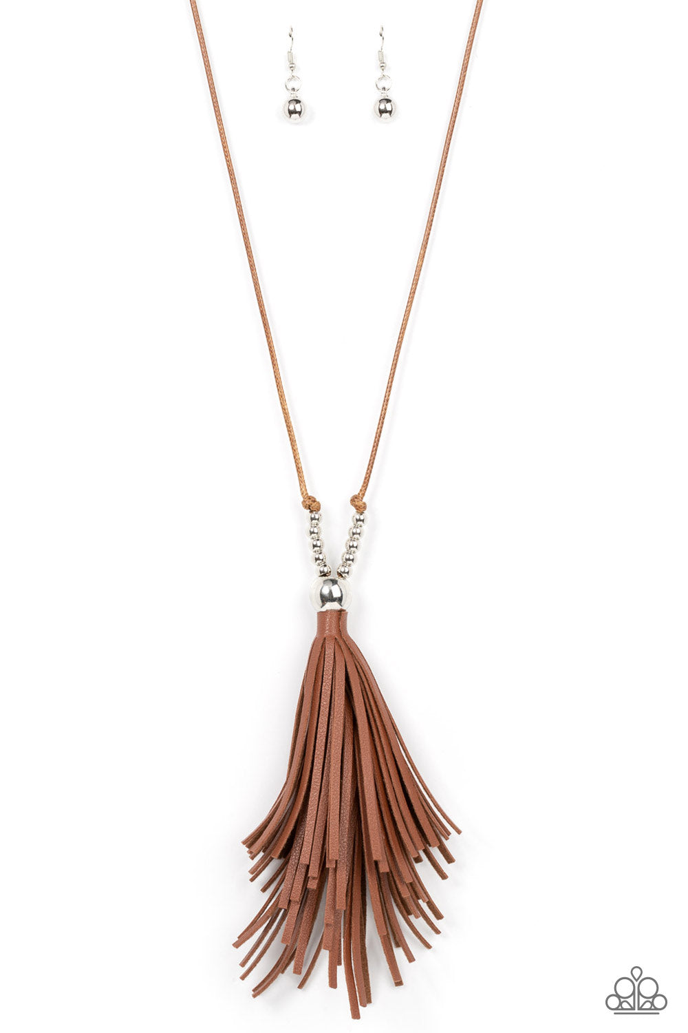 A Clean Sweep Long Brown Necklace