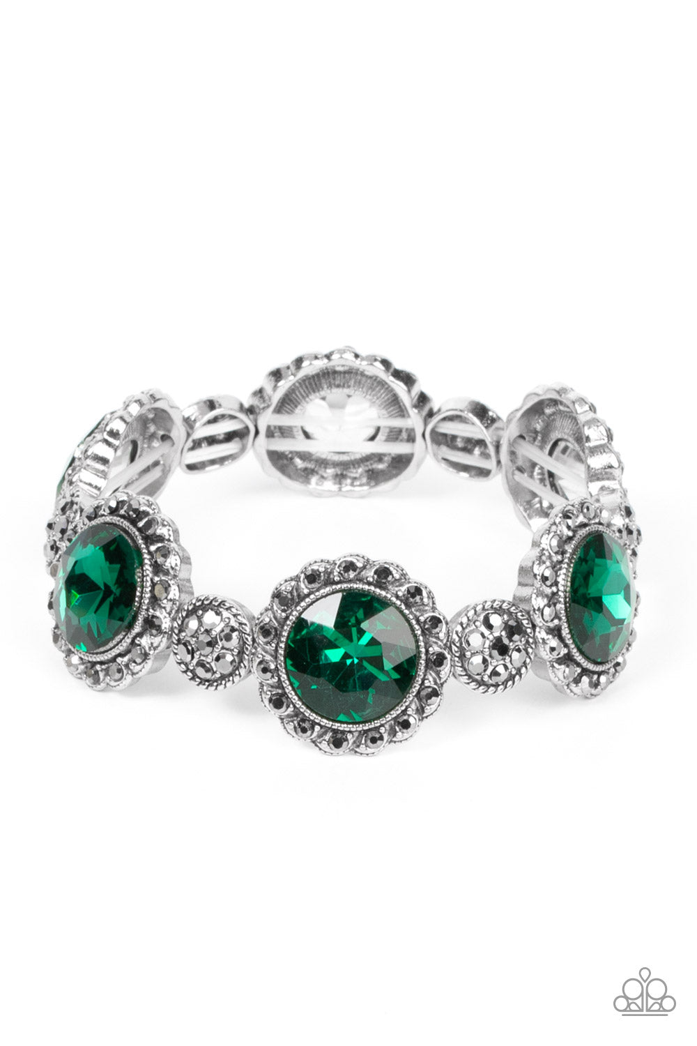 Palace Property Green Rhinestone Bracelet