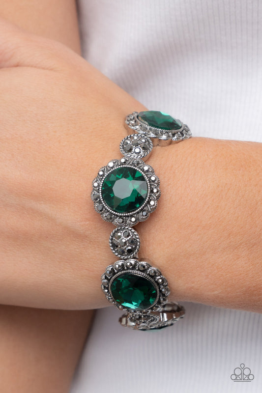 Palace Property Green Rhinestone Bracelet