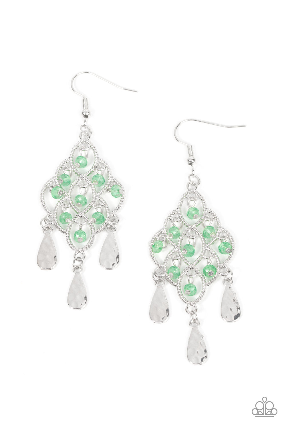 Sentimental Shimmer Green Earrings