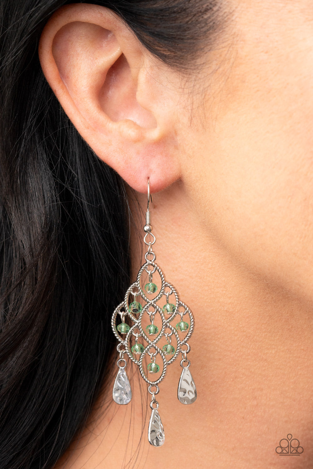 Sentimental Shimmer Green Earrings