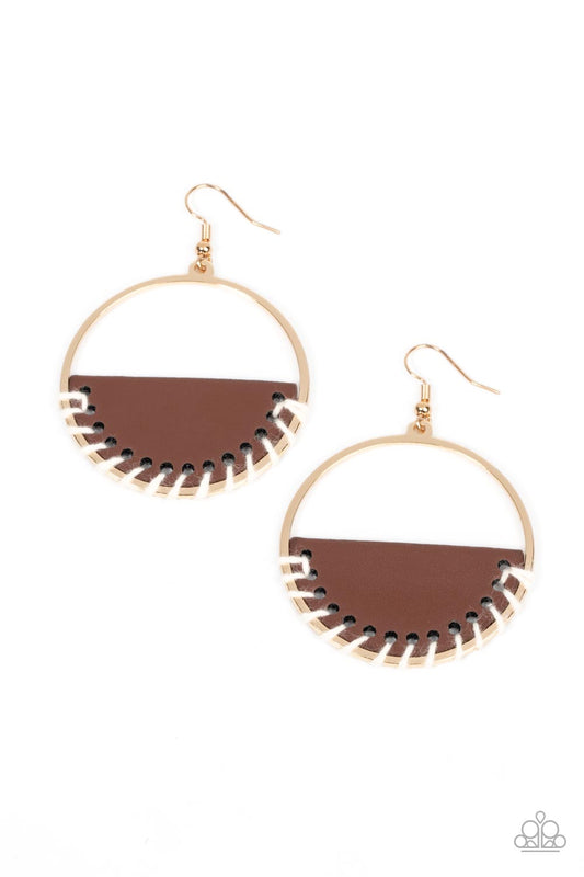 Lavishly Laid Back Brown Earrings